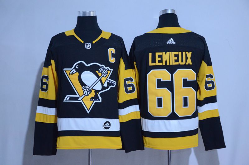 2017 NHL Pittsburgh Penguins #66 Lemieux black Adidas Stitched Jersey